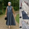 Sari Fashion Misty Dress Set Inner Outer Vest